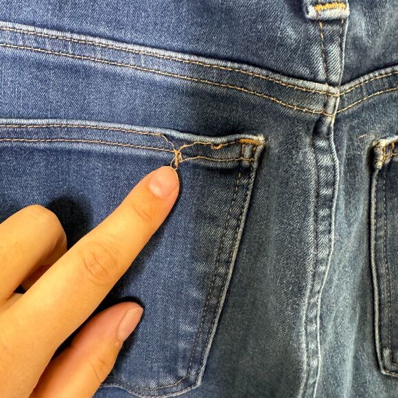 Madewell Womens‎ Blue Skinny Jeans Size 28 Denim 10" High Rise Button Fly - Picture 7 of 13